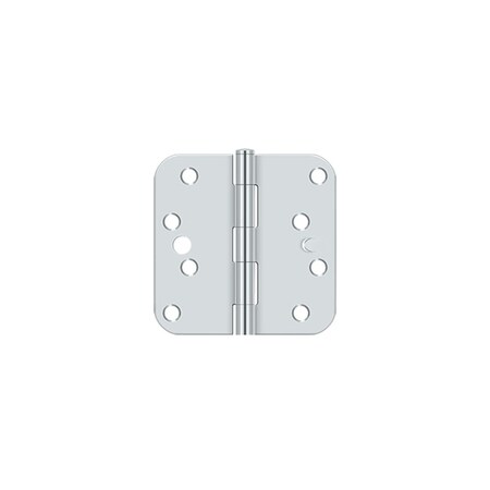 Deltana 4 x 4 x 5/8 Radius Hinge; Security; Bright Chrome Finish S44R526-SEC